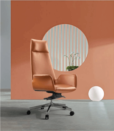เก้าอี้ผู้บริหารหนังแท้ DF PROCHAIR รุ่น Rise Chair สีน้ำตาล_10